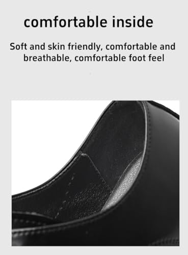 Mens Dress Shoes Oxford Shoes for Men Split Leather Comfortable Nonslip Formal Business Shoes2