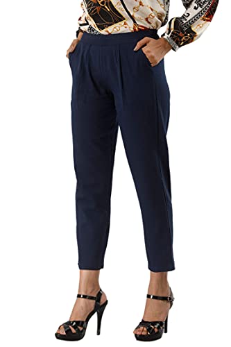 Image of Cotton Wear Casual Regular Fit Elastic Waist Double Side Pocket Trouser