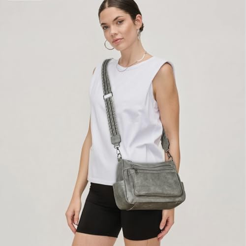 Image of Bluome Crossbody Purses for Women, Medium Large Faux Leather Crossbody Bags Lightweight Sling Bag Shoulder Handbags