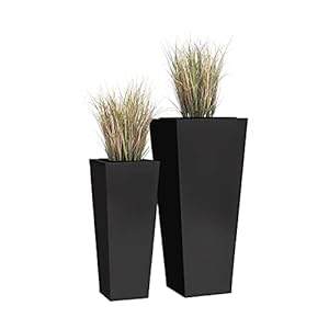 Casa Mina Premium Blumenkasten 2er Set Schwarz