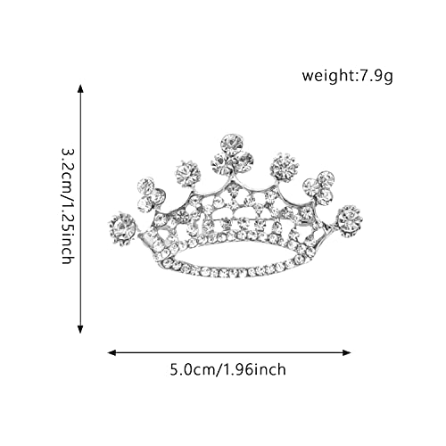 Image of Crystal Rhinestone Princess Queen Brooch Pin Tiara Crown Brooches for Women Tiara for Wedding Party /Banquet /Birthday