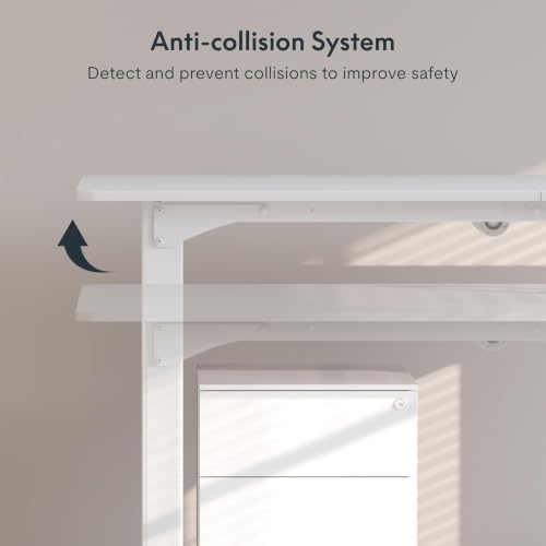 Image of SANODESK 4-Leg 63''x28'' Large Electric Height Adjustable Standing Desk