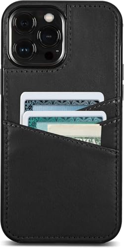 Étui portefeuille iPhone 13 Pro Max SENA Lugano Noir idéal pour vos déplacements quotidiens