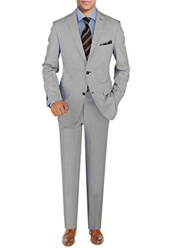 DTI BB Signature Italian Men's 2 Button Trim Fit Suit Center Vent Jacket 2 Piece