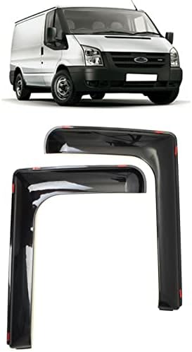 2X FOR TRANSIT MK6 MK7 L SHAPE WIND RAIN SUN SMOKED GUARD DEFLECTORS 00-13