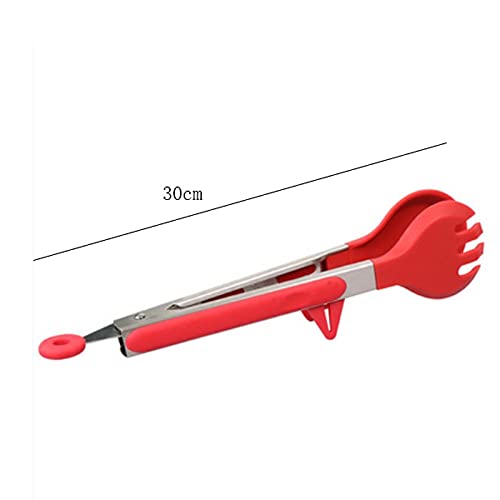Pinzas Cocina Pinzas De Acero Inoxidable, for Porción De Buffet, Pastelería, Barbacoa, Tamaño (Rojo): 30 Cm, con Mango Antideslizante