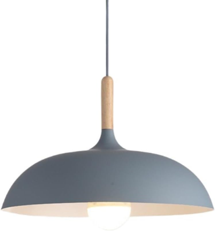 Simple Colorful Metal Wood Lighting – Aluminum Industrial Style Rustic Light, Modern Farmhouse Minimalist Lamp for Kitchen Island, Dining Room, Bedroom(Pink,Large)/Black/Small