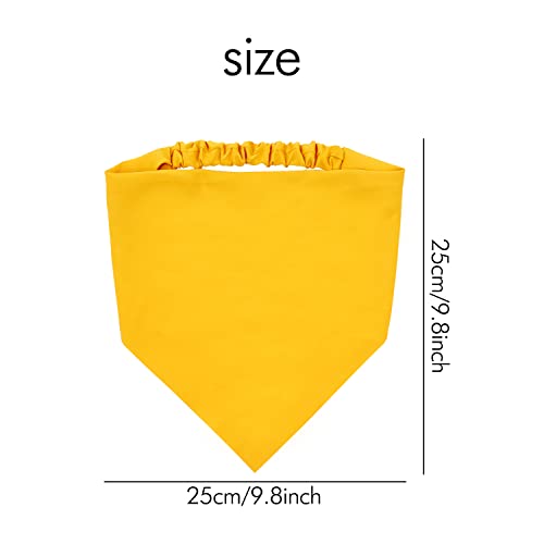 Lawie 9 Pack Solid Blank Colorful Cloth Fabric Hair Bandana Headbands Triangle Chiffon Silk Plain Head Scarf Elastic Coverings Kerchief Neckerchief Head Wrap Neck Scarves Hair Bands for Women Girls4