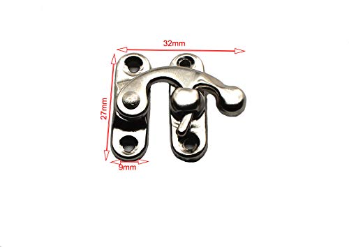 Image of Pack of 20 pcs of Antique Vintage Latch Nickel-Plated Color Right Swing arm Buckle Hook Lock hasp