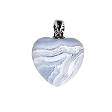  France Minéraux Pendentif Calcédoine - Petit Coeur