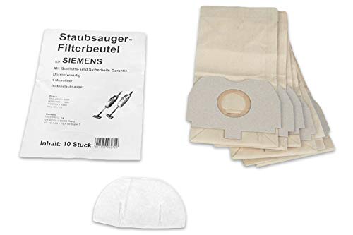 10 Staubsaugerbeutel passend für Siemens Rapid 900, 901, 950, 980 bis 990 und 90000 bis 99999 Typ R - Ersatz für Swirl S-63