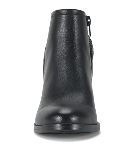 BareTraps Womens Charlotte Zipper Faux Leather Booties Black 8 Medium (B,M)4