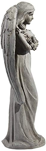 John Timberland Standing Angel Victorian Outdoor Statue 25" High Sculpture For Yard Garden Patio Deck Home Entryway Hallway #TOP5