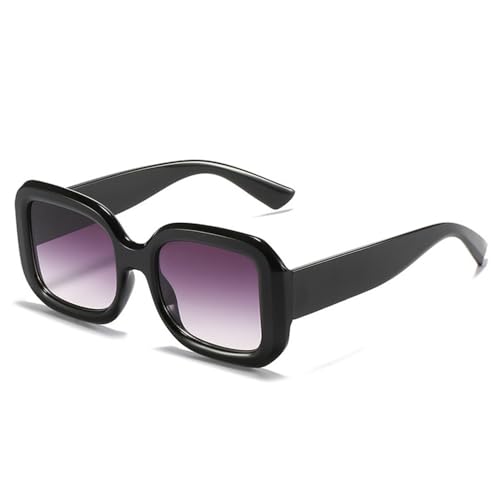 Lunettes de soleil carrées femme monture épaisse orange verres dégradés