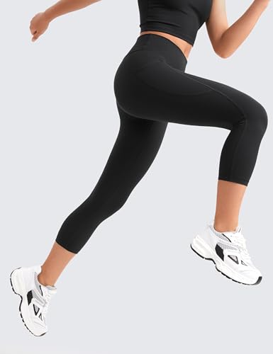 CRZ YOGA Girls Butterluxe Athletic Capri Leggings with Pockets - High Waist Kids Teen Workout Active Yoga Pants Dance Tights4