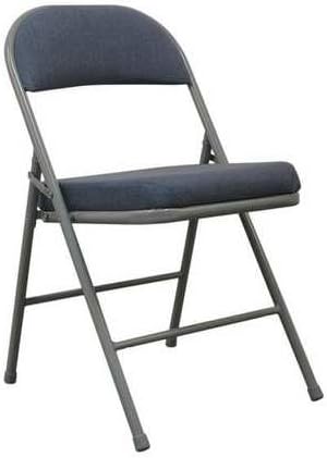 Folding Chair, Blue/Gray, 300 lb.