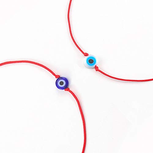 Shonyin Handmade Evil Eye Bracelets Set with Card Red String Bracelet Kabbalah Protection Luck Amulet for Women Men Family Friends2