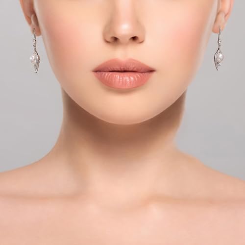 SUNFEEL Pearl Earrings for Women Trendy 925 Sterling Silver 14K Gold Plated Earring Hypoallergenic Pearl Drop Earrings Dangle Earrings Jewelry Gifts for Wife Girlfriend Bridesmaids Bridal Prom Wedding2