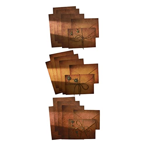 Generic 復古風便箋セット 3セット ? 種付きレトロ文具 手紙や招待状に