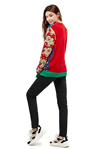 Women Ugly Christmas Hoodie for Adult Men`s Unisex Xmas Hooded Sweater Pullover for Party Festive4