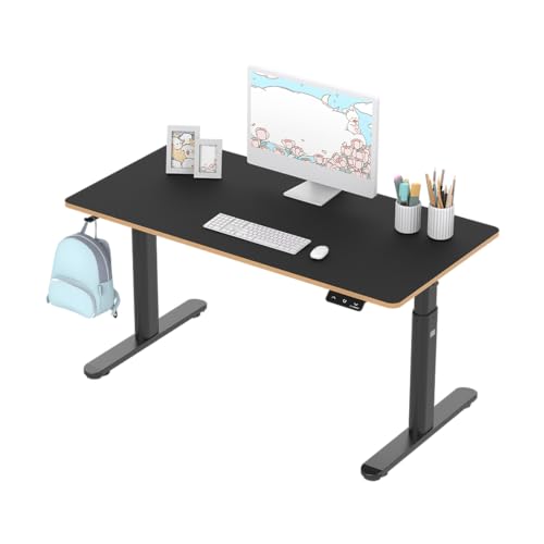ULTRADESK - Pulsar Kinderschreibtisch Höhenverstellbar - Höhenverstellbarer Schreibtisch - 120x60x55-81cm - Computertisch für 2 Monitore - für Kinderzimmer, Jugendzimmer - Schwarz