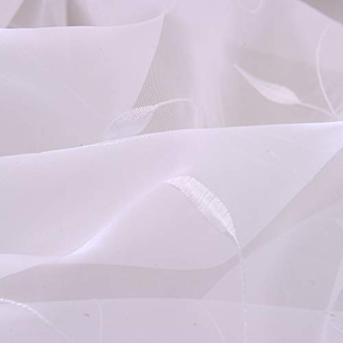 Zebrasmile Adorable Bowknot Tie Up Roman Curtain Lifable Curtain Tab Top Semi Sheer Kitchen Balloon Window Curtain, 31.5 X 55 Inch, White #TOP1