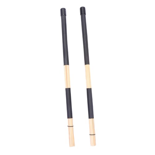 Par de baquetas de madera jazz negras para percusión miniatura 1