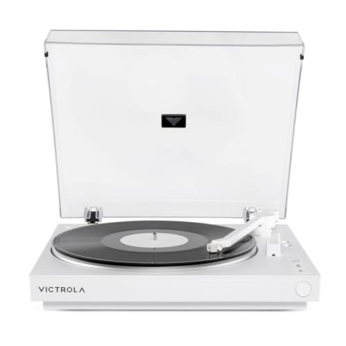 Victrola Fully Automatic Bluetooth Turntable w Audio Technica ATN3600L Cartridge, Automatic Repeat...