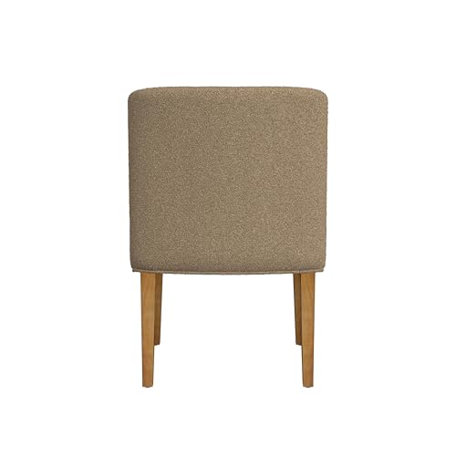 Image of HomePop Low Back Dining Chair - Brown Boucle (Single Pack)