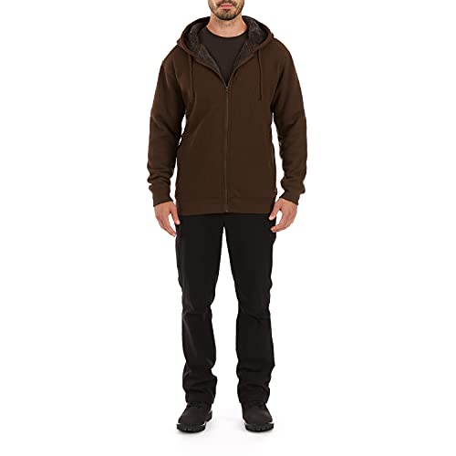 Image of Smith's Workwear Mens Big Men's Sherpa-bonded Thermal Knit Hooded Jacket