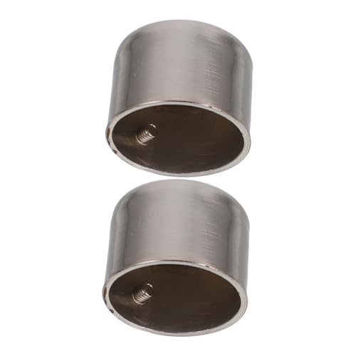 PRETYZOOM 2 PCS Decorative Curtain Rod Heads for Drapery Easy to Install Silver Finials Decorative Ends for Window Treatments