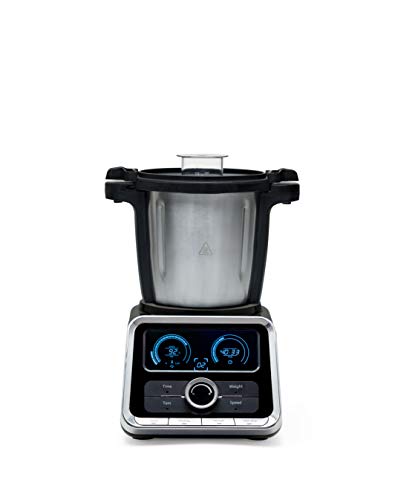 Mellerware-Robot-de-Cocina-Tasty-1000W-Capacidad-35L-Temperatura-hasta-120oC-Temporizador-12-Velocidades-TURBO-PULSE-200-recetas-Bascula-integrada-INOX-Accesorios-Negro