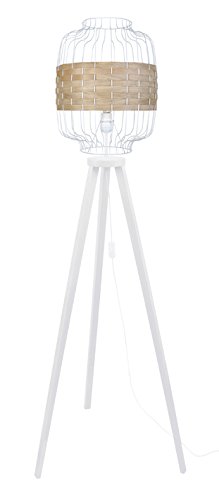 Tosel 51419 Lampadaire 1 Lumière, Bois, E27, 40 W, Noir, 40 x 170 cm