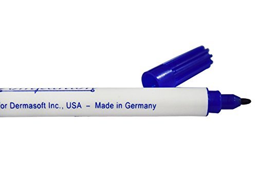 Twin Tip Marker For Piercing And Tattoo On Skin (Pack of 50, Blue)