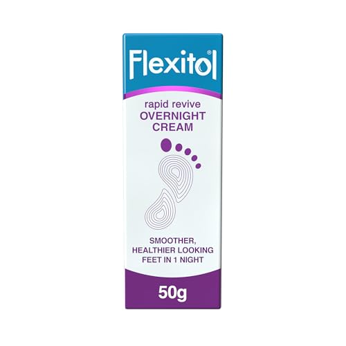 Flexitol Rapid Revive Overnight Foot Cream - 30 Percent Urea for Extremely Dry, Hard, Rough Skin on Feet - Results in 1 Night - Clinically Proven Foot Care - High Urea - Suitable for Diabetics. 50g