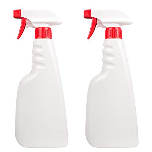 Plastic Spray Bottle (17oz /500ml) Empty Water Mist Sprayer for Cleaning Solutions, Disinfectant, Planting, Bleach, Haircuts, Auto Detailing - 2 Pack Red