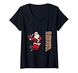 Photo Gallery donna babbo natale dunking regalo dunking dunk basket divertente maglietta con collo a v Photo Gallery donna babbo natale dunking regalo dunking dunk basket divertente maglietta con collo a v