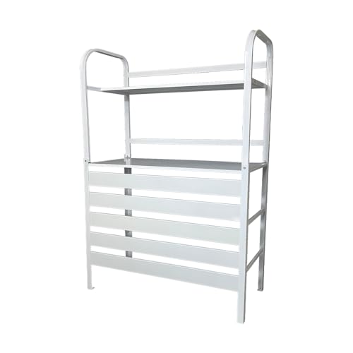 Kaitou エアコン 室外機カバー 雪 収納 日よけ ラック ベランダ 庭 省エネ 節電 ガーデニング ホワイト