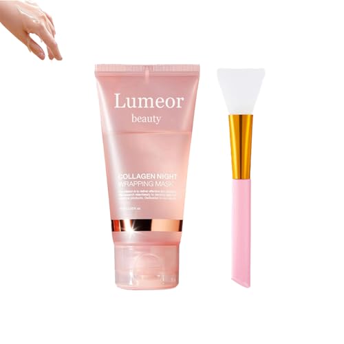 Lumeor beauty Collagen Mask Collagen Night Wrapping Face Peel off Mask The Korean Beauty Secret Collagen Pore Minimizing Plumping All Skin Types