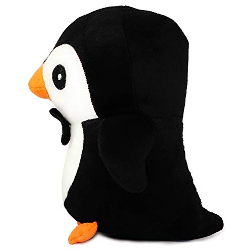 Webby Soft Animal Plush Penguin Toy 20cm, Black