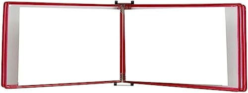 Archivador de pared A4 rojo con carpeta magnética de 13x9x2.3 pulgadas
