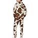 YECARYPOD Brown Cow Print Boys Girls Hoodie and Sweatpant Set for Kids 2 Piece Outfits Pants Set Active Sweatsuit Fashion Tracksuit Long Sleeve Pullover Sweatshirt Jogger Pants