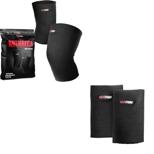 NeoTium Thermal Ankle Warmers & Knee Warmers (M) – Joint Pain Relief & Circulation Support, Ideal for Arthritis & Recovery (Pack of 2 Each)