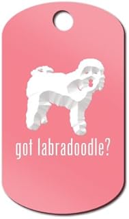Got Labradoodle Engraved Keychain/GI Tag Mister Petlife Doodle Pink