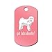 Got Labradoodle Engraved Keychain/GI Tag Mister Petlife Doodle Pink