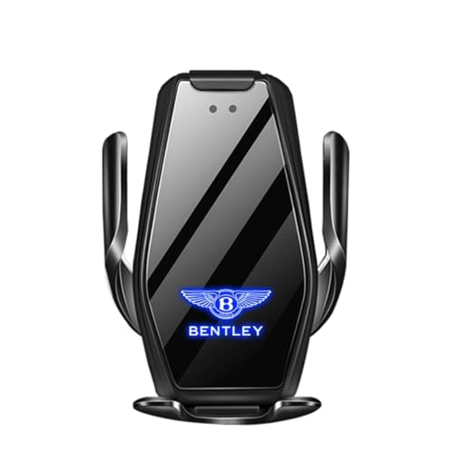 KMJGQWSC Soporte de Teléfono Coche para Bentley Continental GT3 R 2011-2018,Soporte de Móvil Antideslizante Rotación Fijación Estable Interior Accesorios,A-Black