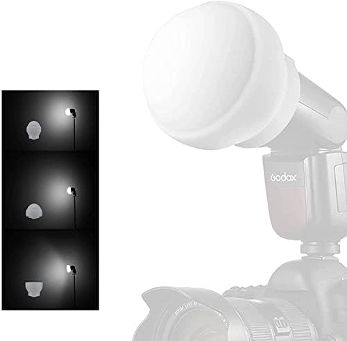 Godox AK-R22 Dome Diffuser for Round Head Flashes, Collapsible Silica Gel Diffusion Dome Compatible with Godox V1 Flashes Series V1-C V1-N V1-N V1-F V1-O, H200R Round Head, AD100 Pro, AD200, AD200 Pro