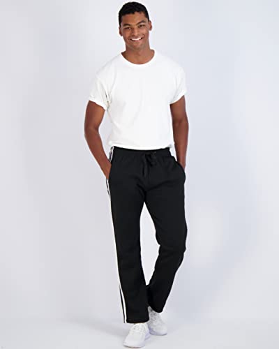 Real Essentials Men's Open Bottom Mens Sweatpant Men Tech Fleece Active Sports Sweat Sweats Athletic Training Pant Track Gym Running Casual Heavy Sweatpants Pockets Pants - Set 9, 2Xl, Pack Of 3 #TOP4
