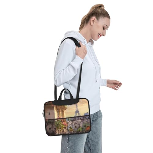 Balcony on The Paris Wall Laptop Tote Bag miniatura 3