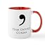 White/Red Inside - Team Oxford Comma Mugs